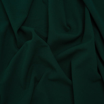 Stretch Polyester Crepe Double Knit - Emerald Green - Designer Deadstock