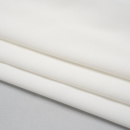 Polyester Crepe de Chine - Off White - Designer Deadstock Folded