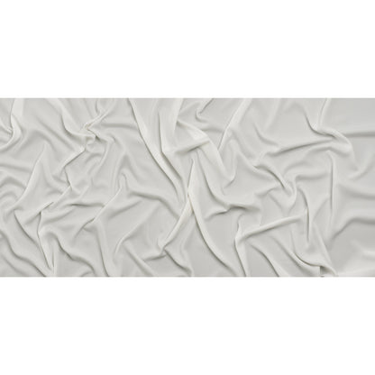Polyester Crepe de Chine - Off White - Designer Deadstock Full