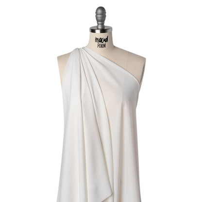 Polyester Crepe de Chine - Off White - Designer Deadstock Drape