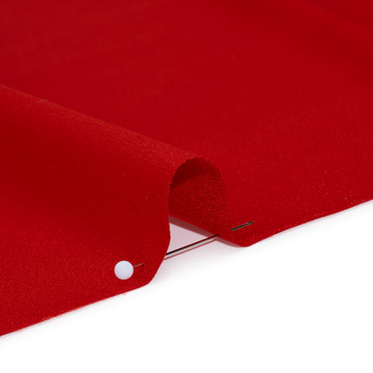 Polyester Crepe Back Satin - Red - Designer Deadstock