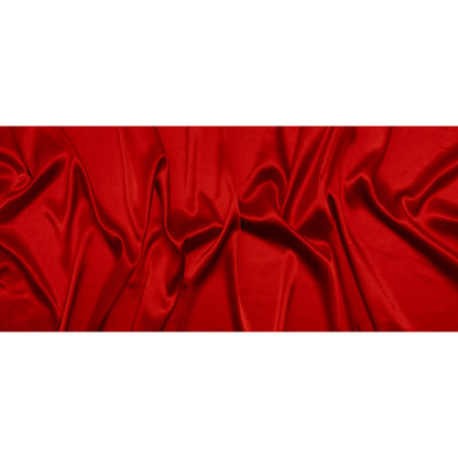 Polyester Crepe Back Satin - Red - Designer Deadstock