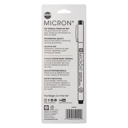 Sakura Pigma Micron Pen Set - Black, Size 01/.25mm - 3pc