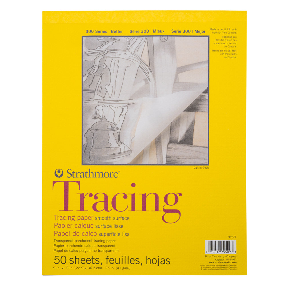 Strathmore 300 Series Transparent Parchment Tracing Paper - 50 Sheets, 25lb - 9" x 12"