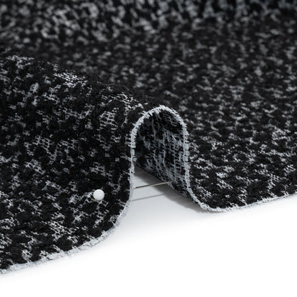 Tweedy Boucle - Black and White Abstract - Deadstock