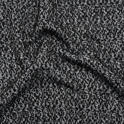 Tweedy Boucle - Black and White Abstract - Deadstock