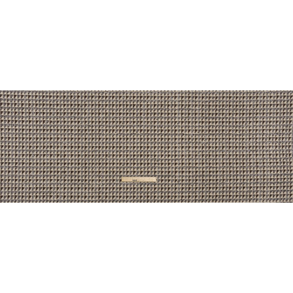 Heavy Polyester Woven with Short Fringe - Ivory and Brown Triangles - Deadstock