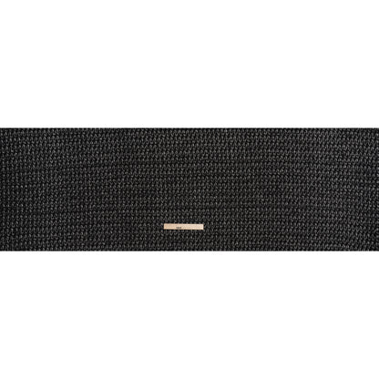 Tweedy Boucle with Metallic Eyelash Fringe - Black and White Abstract Zig Zags - Deadstock