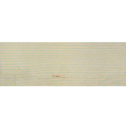 Polyester Tweed with Short Fringe - Pastel Pink, Yellow and Blue Striations - Deadstock