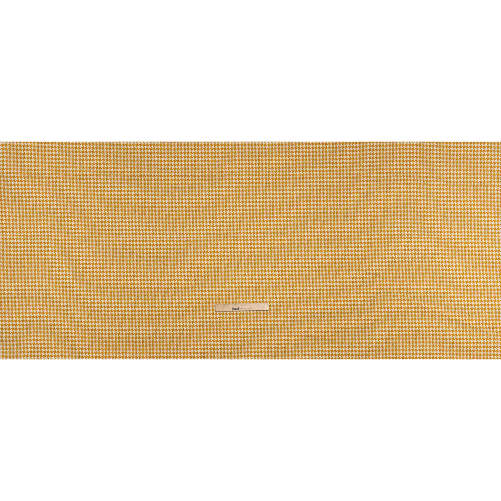 Metallic Tweed - White and Mustard Yellow Houndstooth - Deadstock