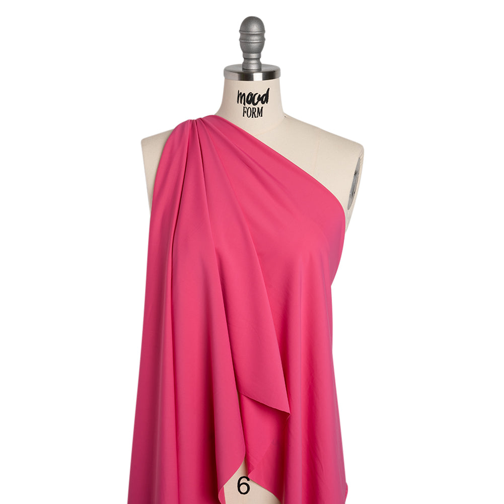 Stretch Nylon Swimwear Tricot - Hot Pink - Designer Deadstock