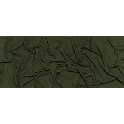 Stretch Nylon Interlock Knit - Olive Green - Designer Deadstock
