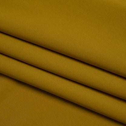 Stretch Nylon Interlock Knit - Golden Olive - Designer Deadstock