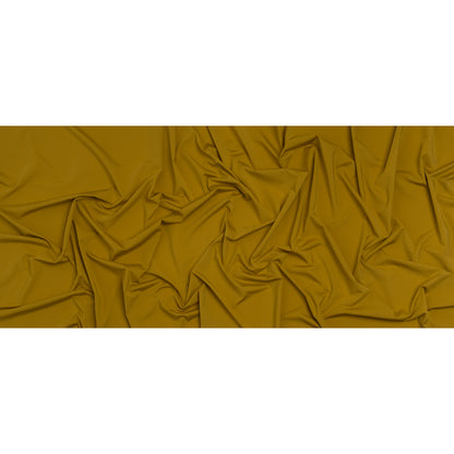 Stretch Nylon Interlock Knit - Golden Olive - Designer Deadstock