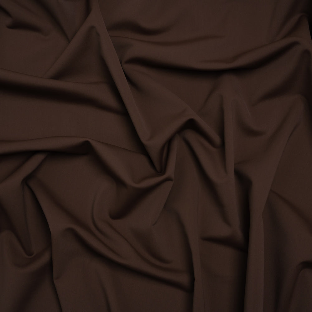 Stretch Nylon Swimwear Tricot - Chocolate Brown - Designer Deadstock