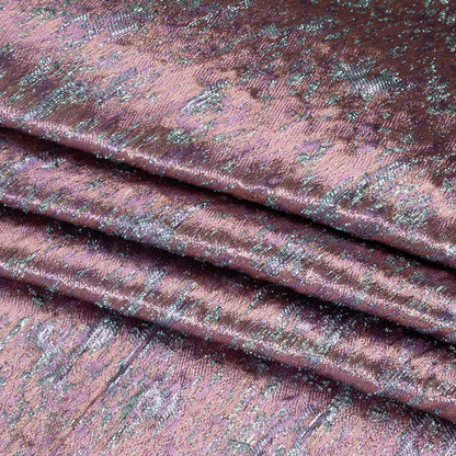 Metallic Brocade - Peach, Pale Pink and Sky Blue Mottled Abstract