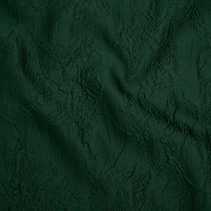 Polyester Brocade - Monochrome Dark Green Floral Drawings
