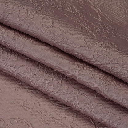 Polyester Brocade - Monochrome Mauve Floral Drawings