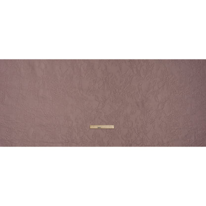 Polyester Brocade - Monochrome Mauve Floral Drawings