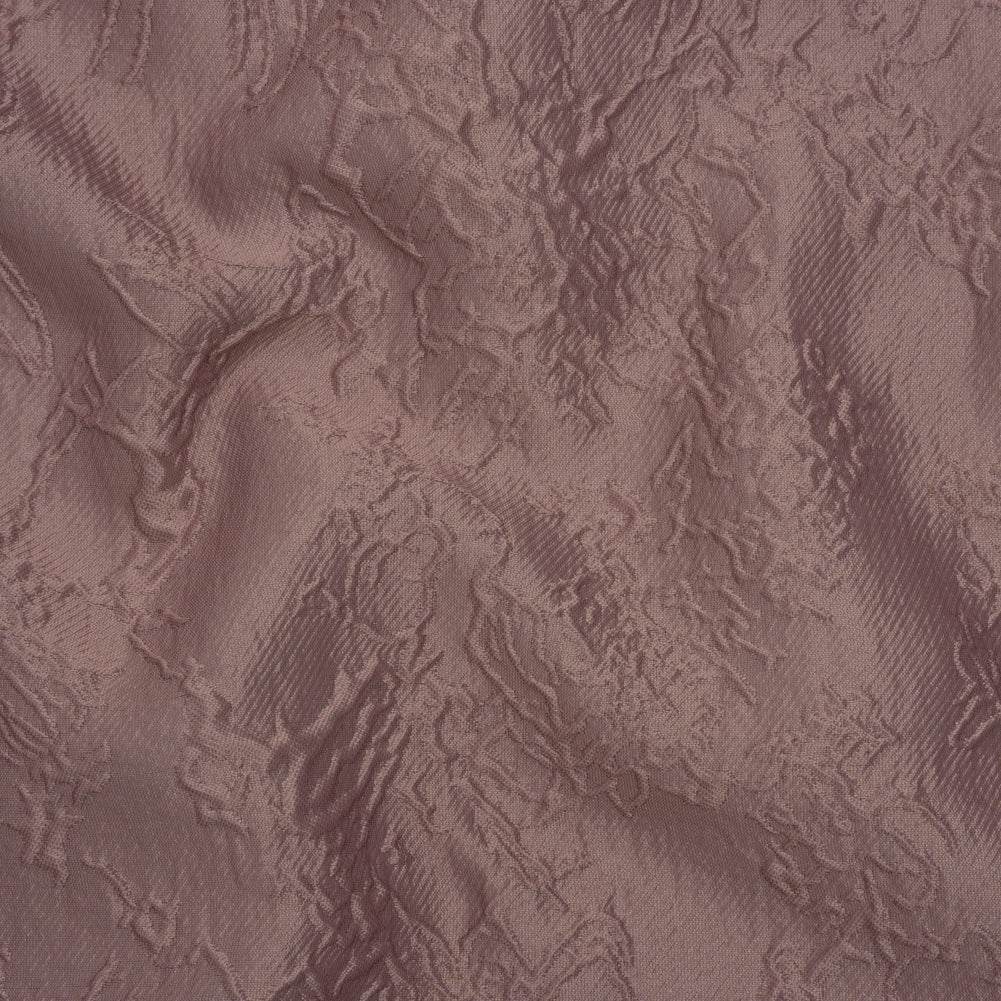 Polyester Brocade - Monochrome Mauve Floral Drawings