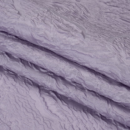 Polyester Brocade - Monochrome Lavender Roses and Leaves