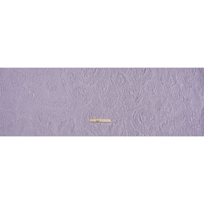 Polyester Brocade - Monochrome Lavender Roses and Leaves