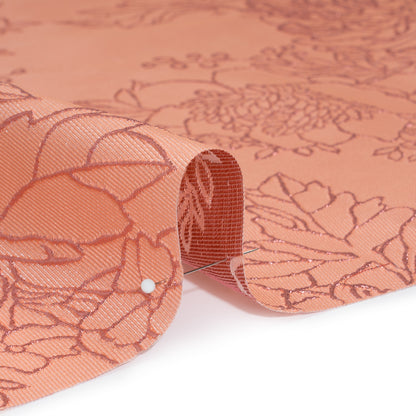Metallic Brocade - Baby Pink and Magenta Illustrated Garden