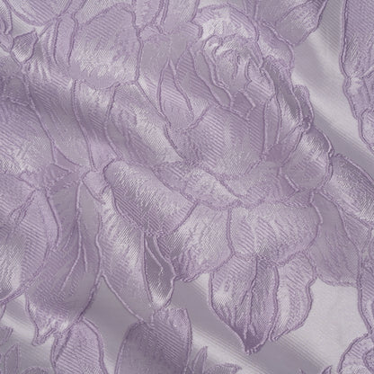 Polyester Brocade - Lavender Cabbage Roses