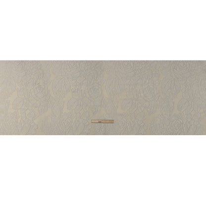 Polyester Brocade - White and Ivory Cabbage Roses
