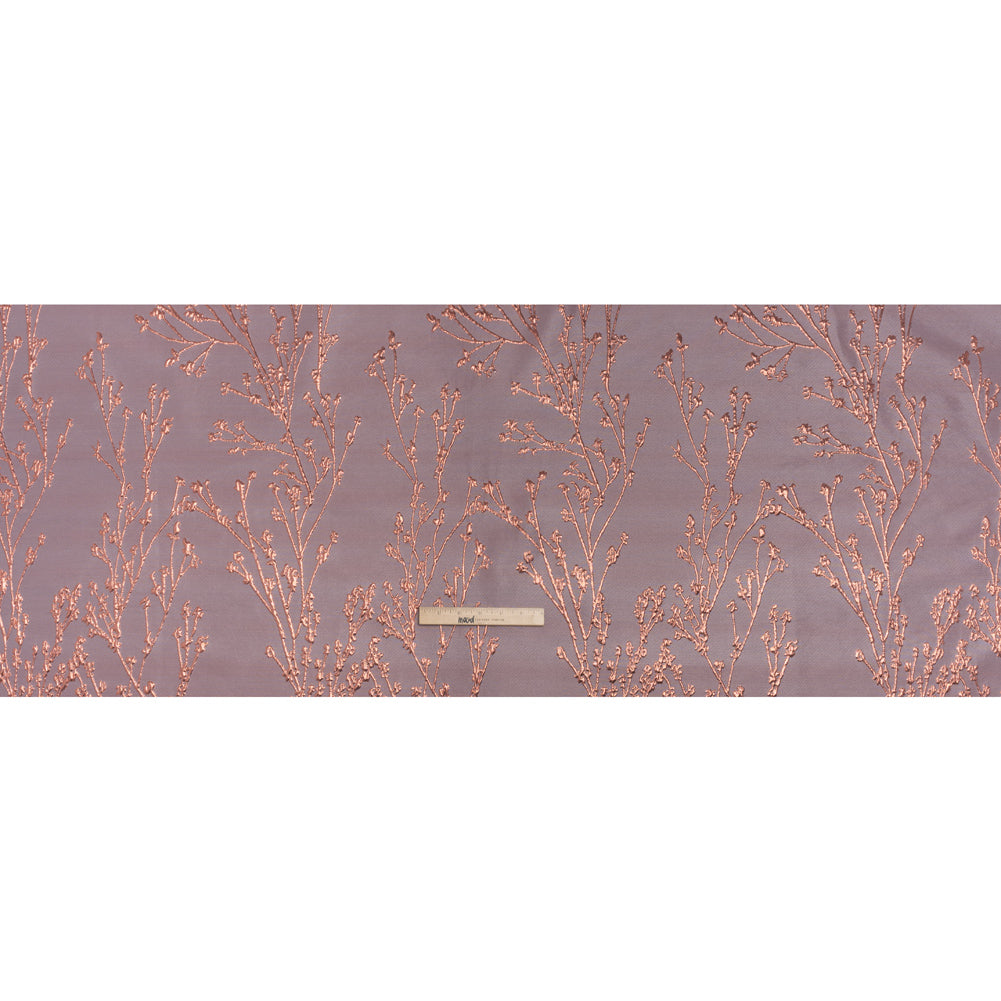 Metallic Brocade - Mauve and Pink Flowering Branches - Full