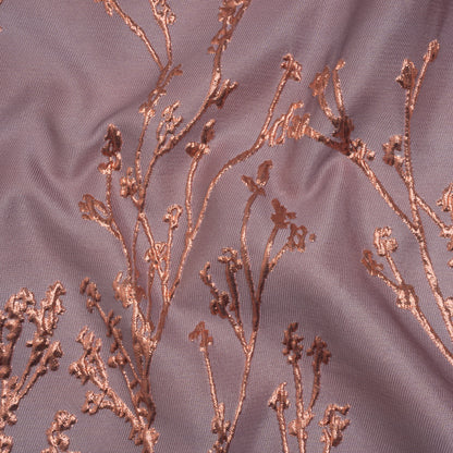 Metallic Brocade - Mauve and Pink Flowering Branches