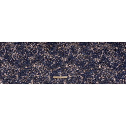 Metallic Brocade - Navy and Rose Gold Abstract Sponge Texture