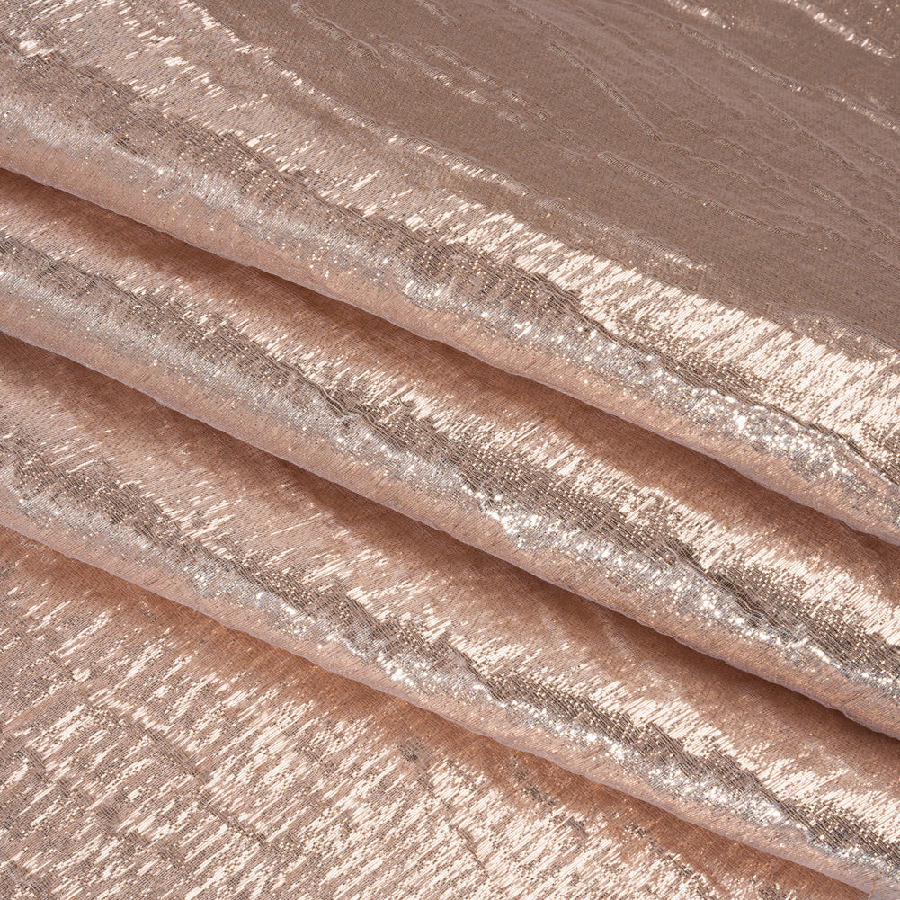 Metallic Brocade - Rose Gold Subtle Wrinkles - Kylie Collection - Folded