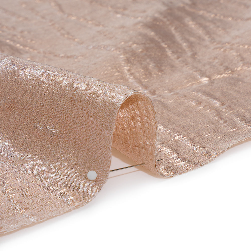 Metallic Brocade - Rose Gold Subtle Wrinkles - Kylie Collection - Detail