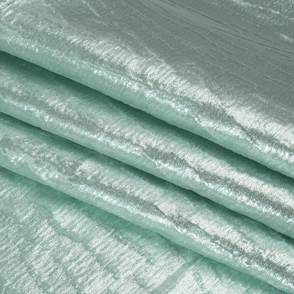 Metallic Brocade - Seafoam Green Subtle Wrinkles - Kylie Collection