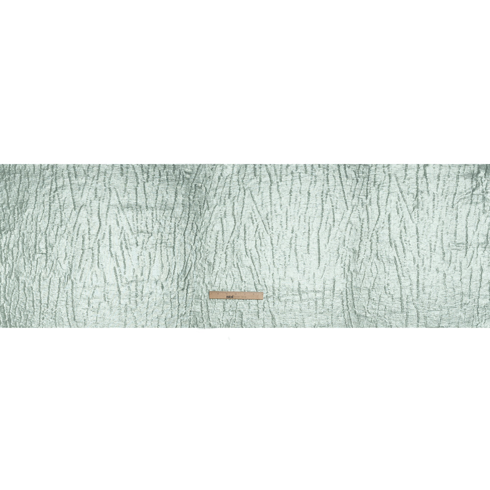 Metallic Brocade - Seafoam Green Subtle Wrinkles - Kylie Collection