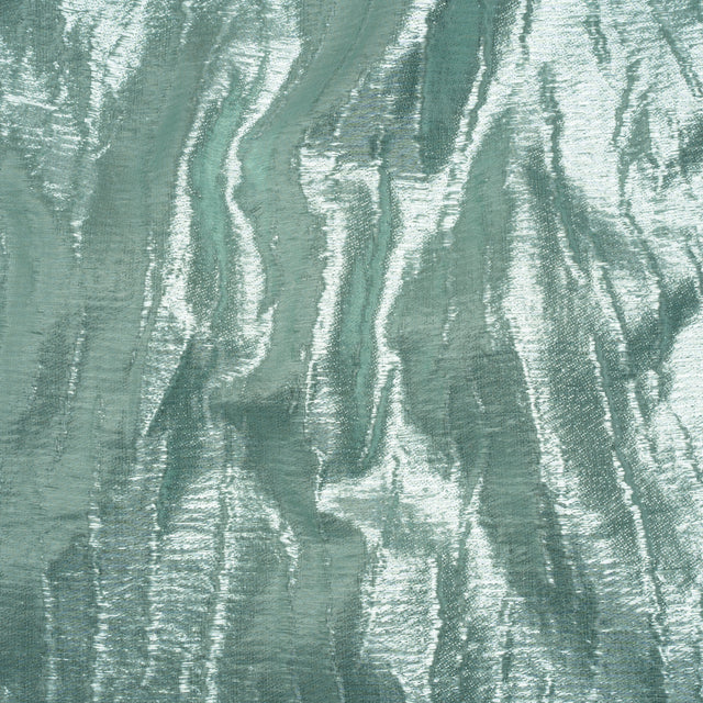 Metallic Brocade - Seafoam Green Subtle Wrinkles - Kylie Collection