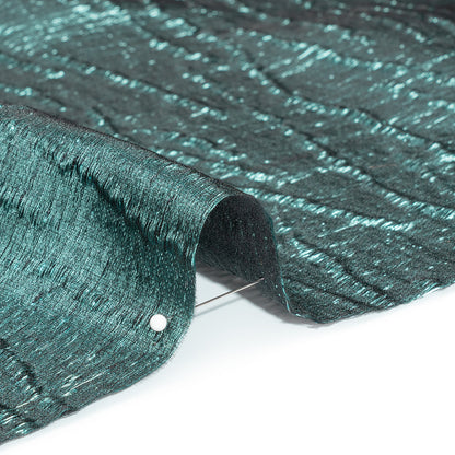 Metallic Brocade - Muted Teal Subtle Wrinkles - Kylie Collection