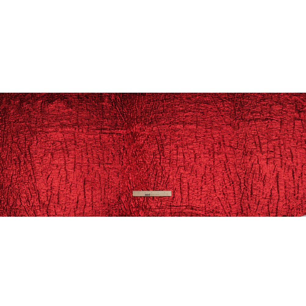 Metallic Brocade - Red Subtle Wrinkles - Kylie Collection
