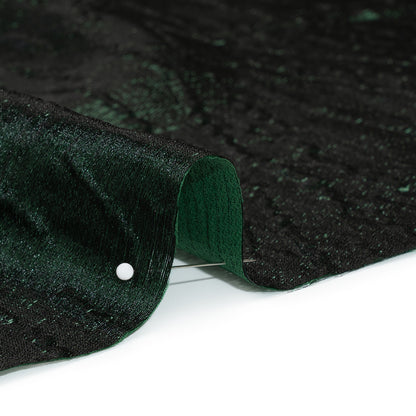 Metallic Brocade - Forest Green Subtle Wrinkles - Kylie Collection