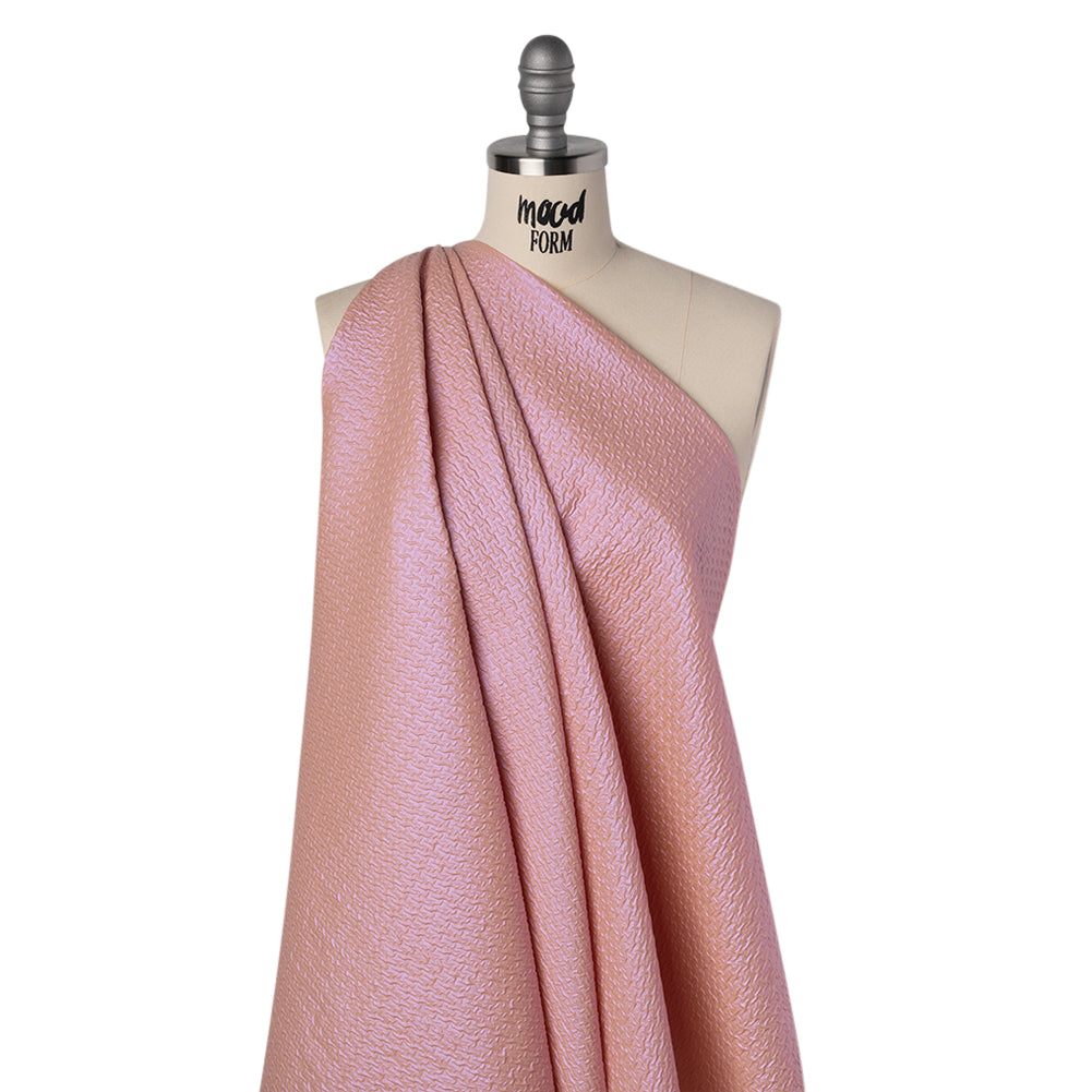 Puckered Novelty Jacketing - Rose Pink Abstract - Edana Collection - Folded
