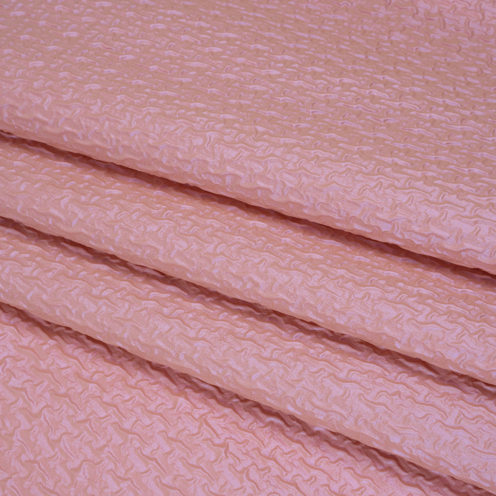 Puckered Novelty Jacketing - Rose Pink Abstract - Edana Collection - Detail