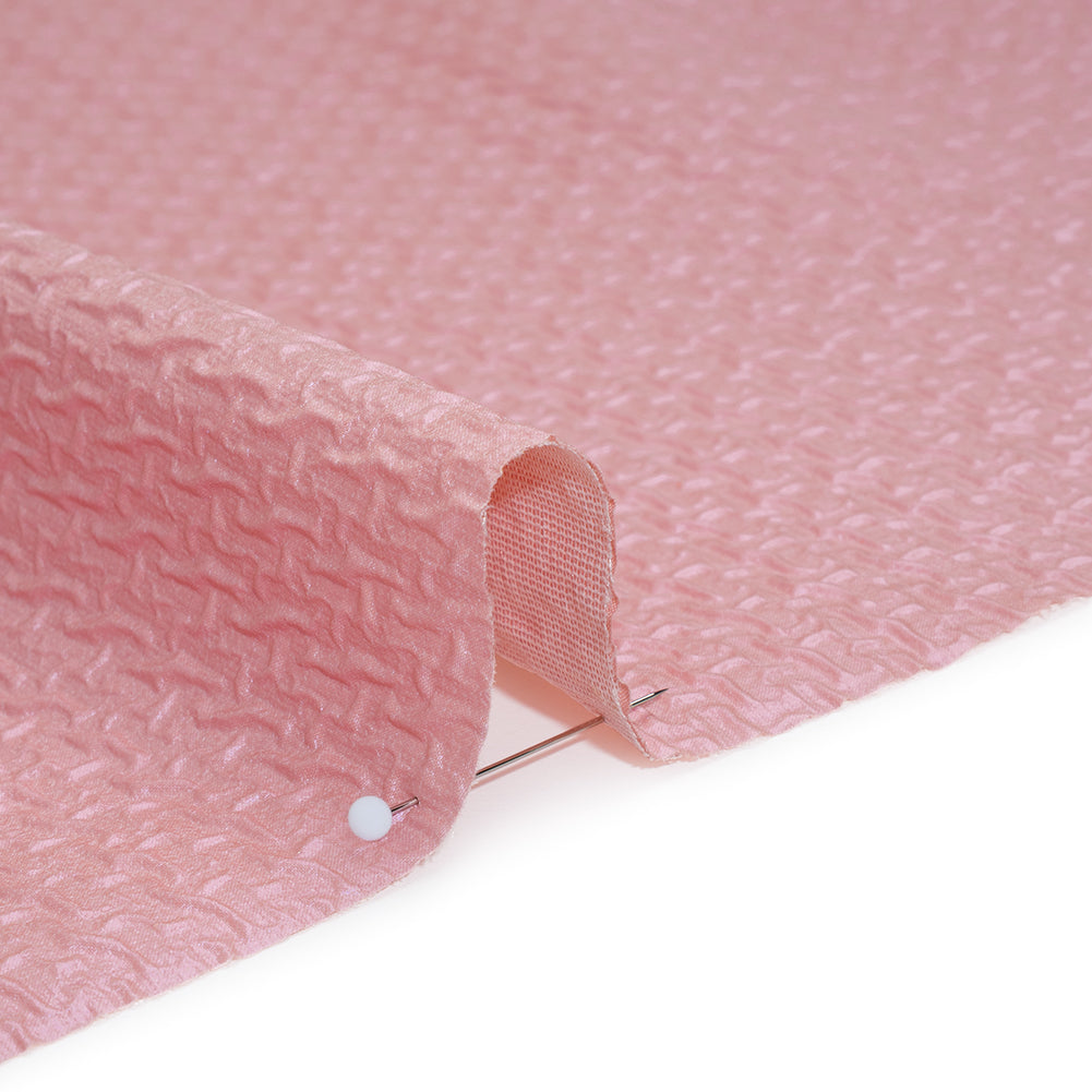 Puckered Novelty Jacketing - Rose Pink Abstract - Edana Collection - Full