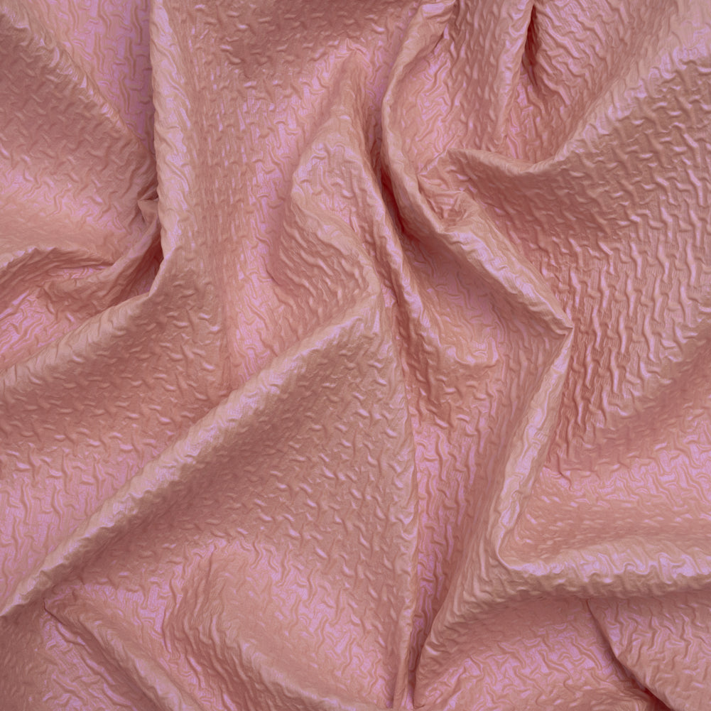 Puckered Novelty Jacketing - Rose Pink Abstract - Edana Collection - Drape