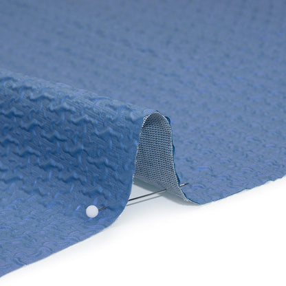 Puckered Novelty Jacketing - Blue Abstract - Edana Collection