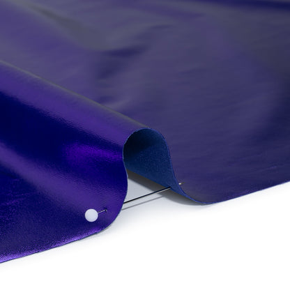 Foiled Faux Leather Stretch Knit - Royal Blue - Alison Collection Full