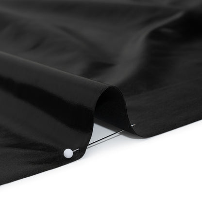 Foiled Faux Leather Stretch Knit - Black - Alison Collection