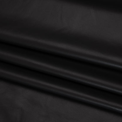 Foiled Faux Leather Stretch Knit - Matte Black - Alison Collection