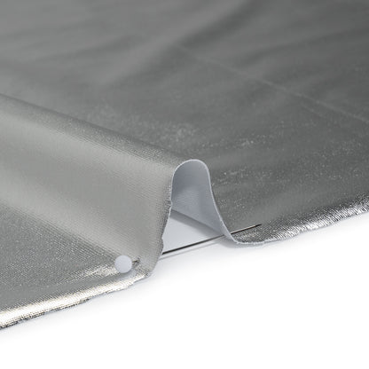 Knit Faux Leather with PET Anodized Aluminum Film - Silver - Elizabeth Collection