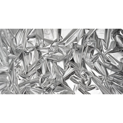 Knit Faux Leather with PET Anodized Aluminum Film - Silver - Elizabeth Collection